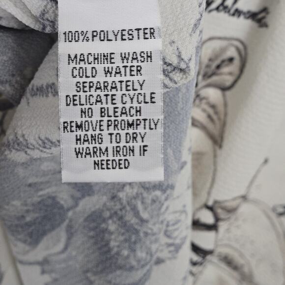 MISHCA French Garden Poplin Blouse Flare Sleeve Tie Front SMALL Boho Peasant - Picture 10 of 14